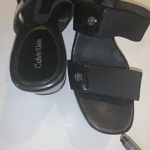 CALVIN KLEIN WEDGE SANDALS SIZE US 7.5 - Picture 3 of 7